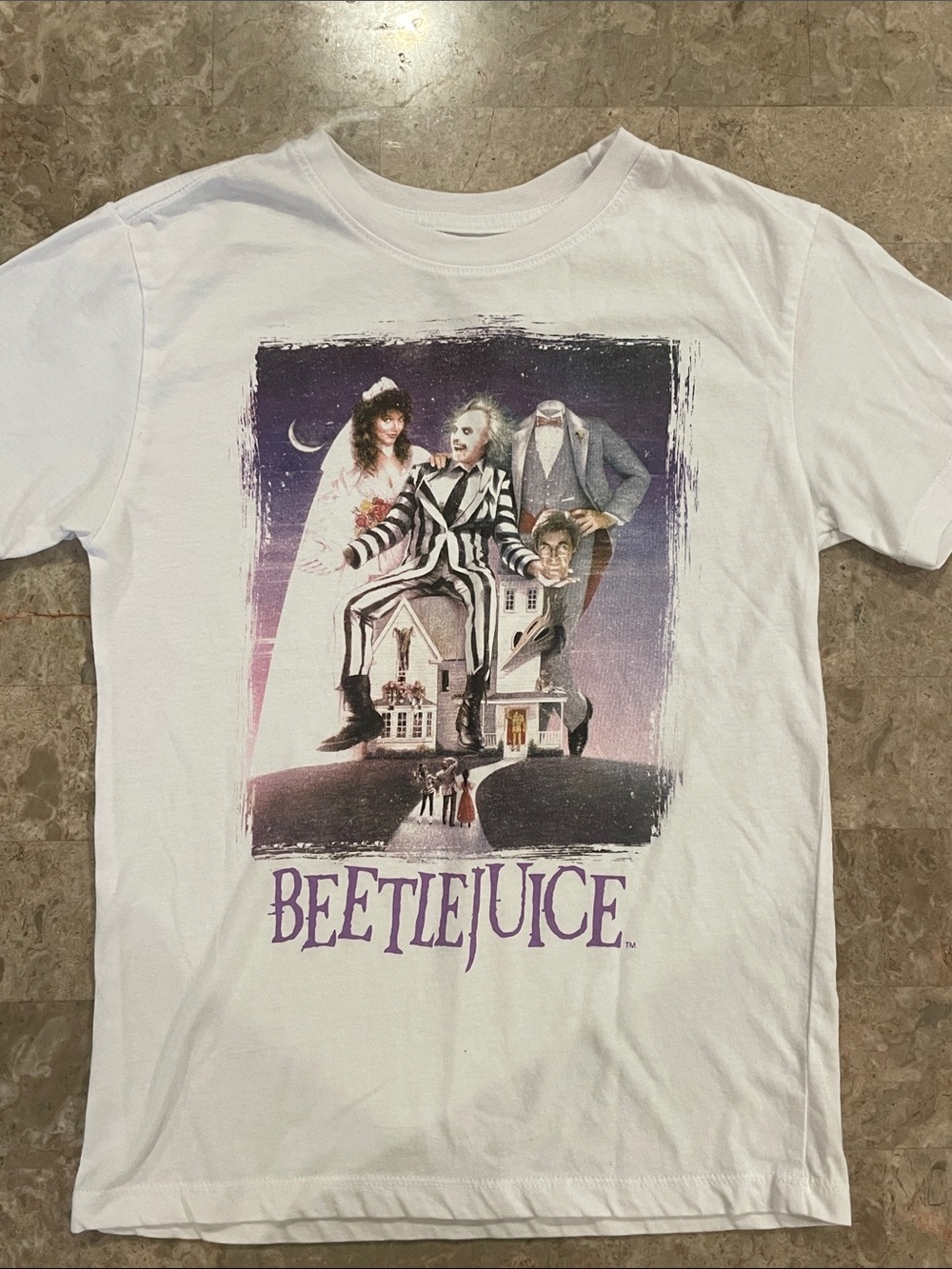 Beetlejuice Graphic White Short Sleeve Tee